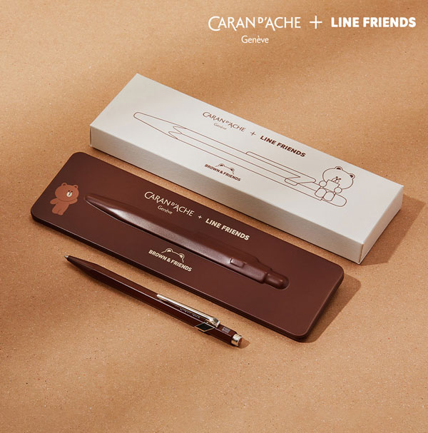 Caran dAche CARAND'ACHE Ballpoint Pen LIMITED ASIA LINE Friends Brown with Box PM02288 